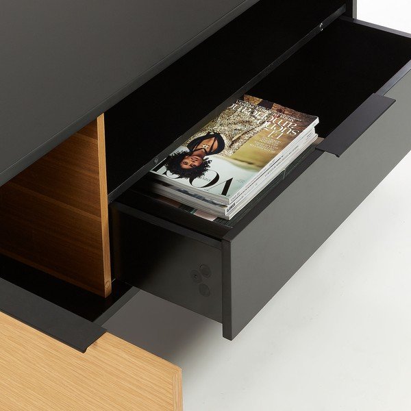 Musta ja pruuni värvi telerilaud SAVOI, 120 x 50 cm Savoi - Kave Home-image-3