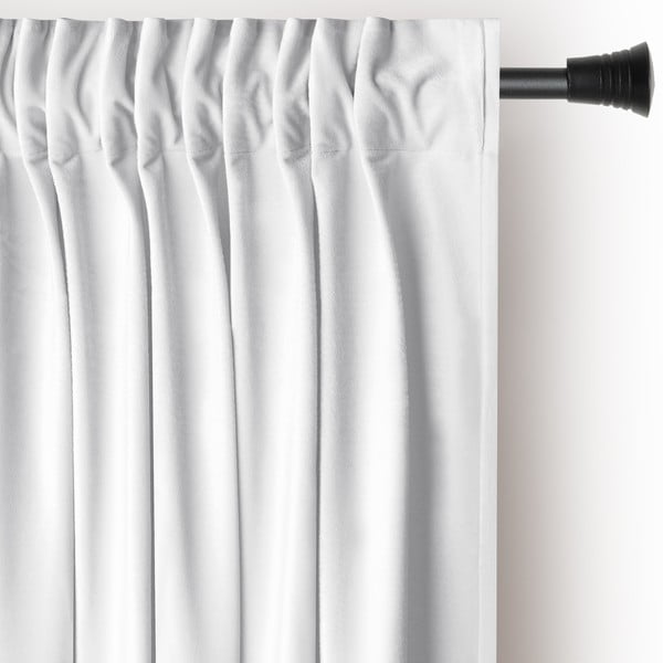 Valge sametkardin Velvety, 245 × 140 cm – AmeliaHome