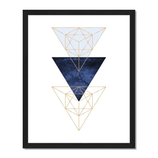 Obraz v rámu Liv Corday Provence Geo Triangles, 40 x 50 cm