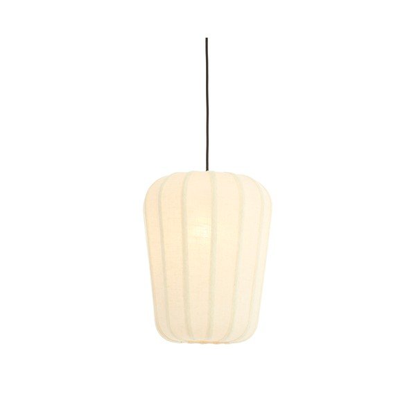 Valge ripplamp tekstiilist varjuga, ø 10 cm Bibury - Light & Living-image-1