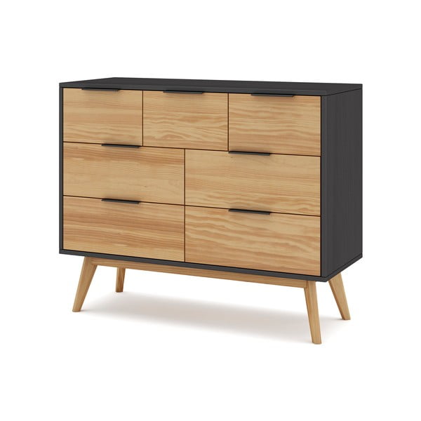 Must/füüsiline madal männi kapp 120x83 cm Lavis - Marckeric-image-2