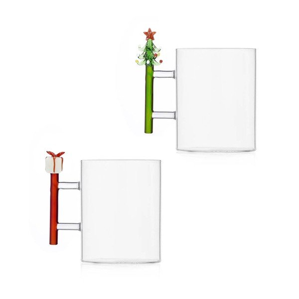Klaasist kruusid jõulumotiiviga 2 tk komplektis 450 ml Long Live Xmas - Brandani