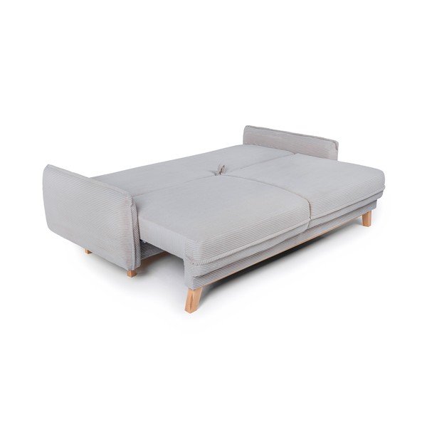 Helehall kordriidest diivanvoodi/panipaigaga 218 cm Tori - Bonami Selection-image-2