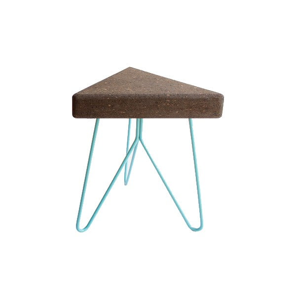 Modrý korkový stolek Galula Tres Dark