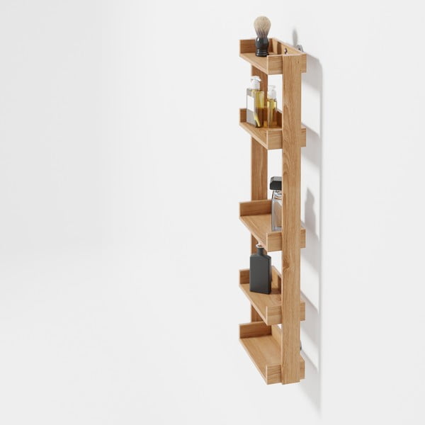 Tammepuidust seinale paigaldatav vannitoariiul Yoku - Wireworks-image-3