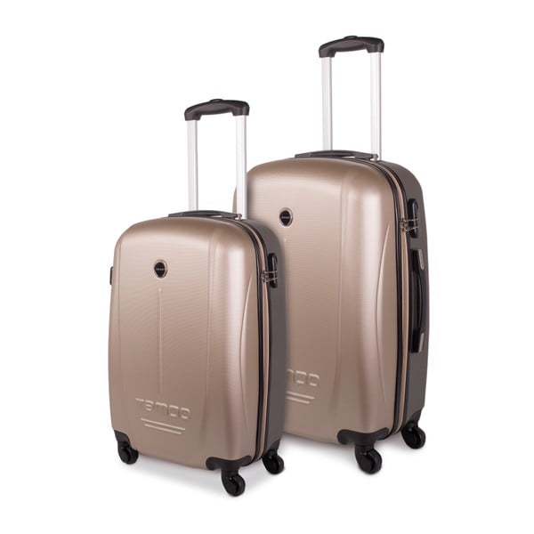Sada 2 béžových cestovních kufrů na kolečkách Arsamar Collins