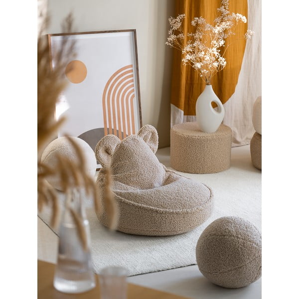 Helepruun laste bukleekangast kott-tool Bear - Wigiwama-image-1