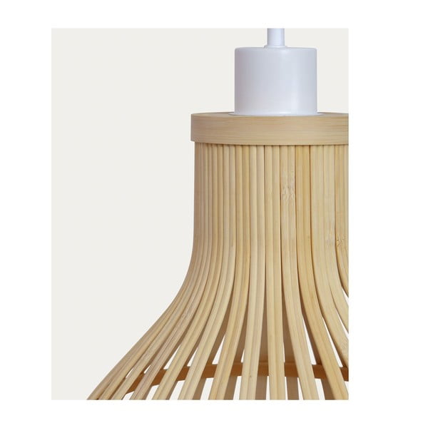 Bambusest lambivarju naturaalses värvitoonis ø 30 cm Nathaya - Kave Home-image-4