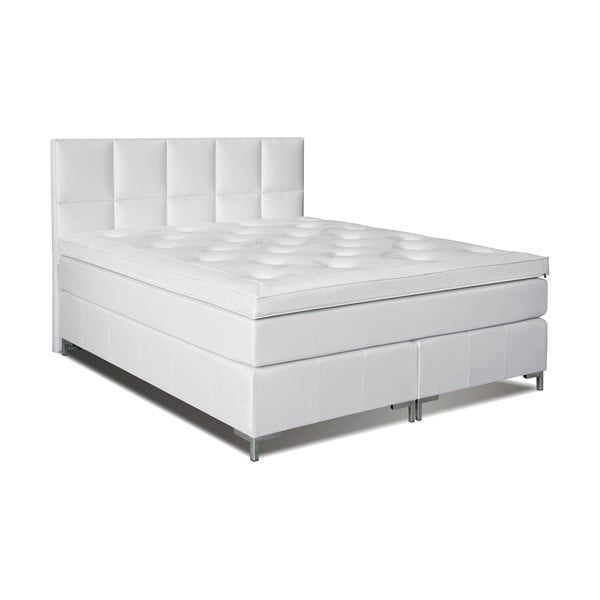 Bílá postel s matrací Gemega Delux, 180x200 cm
