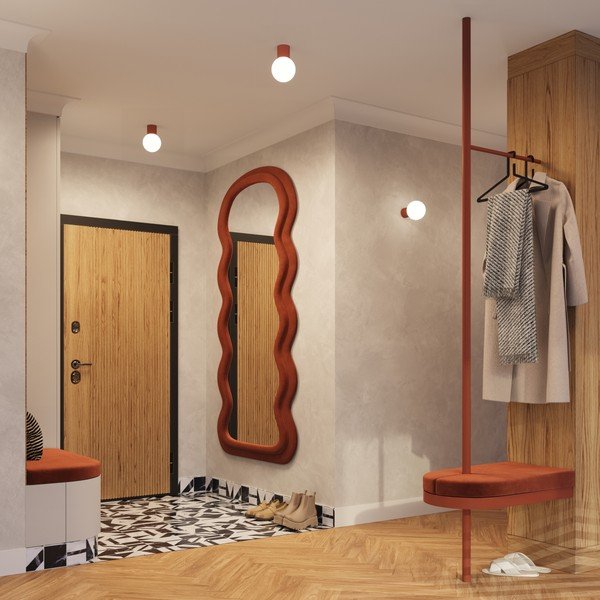 Oranž laevalgusti klaasist varjuga ø 12 cm Orbital - Sollux-image-4