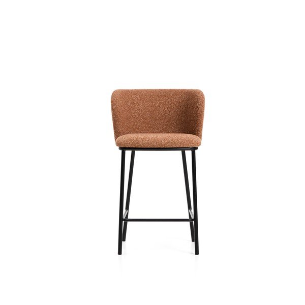Terrakota värvi polsterdatud baaritool (istme kõrgus 65 cm) Ciselia - Kave Home-image-3