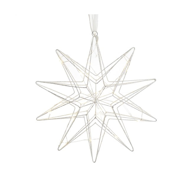 Vánoční dekorace ve stříbrné barvě ve tvaru hvězdy InArt Daisy