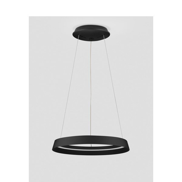 Mattmust alumiiniumist hämardatav LED-rippvalgusti akrüülklaasist varjuga, ø 45 cm Ormi - Nova Luce-image-4