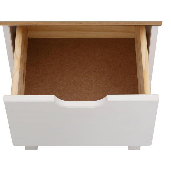 Valge ja pruun männi töölaud , pikkus 120 cm Gava - Støraa-image-4