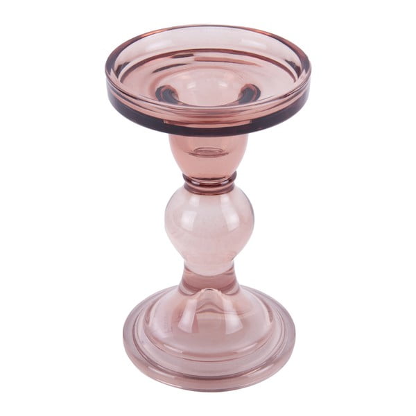 Roosa klaasist küünla hoidja Art - PT LIVING-image-2