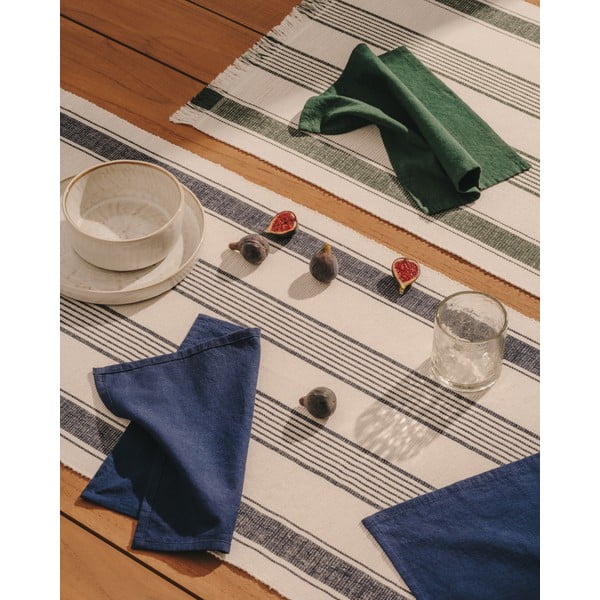 Puuvillane linik ja salvrätikud 3 tk komplektis 50x150 cm Sonima - Kave Home-image-1