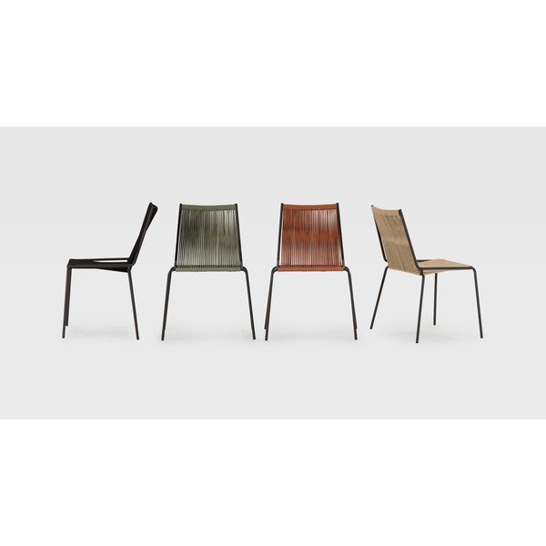 Metallist virnastatavad söögitoolid 2 terrakota värvi komplektis Emily - Marckeric-image-1