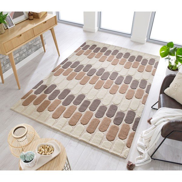 Pruun/beež villane vaip 200x290 cm Fossil - Flair Rugs-image-4