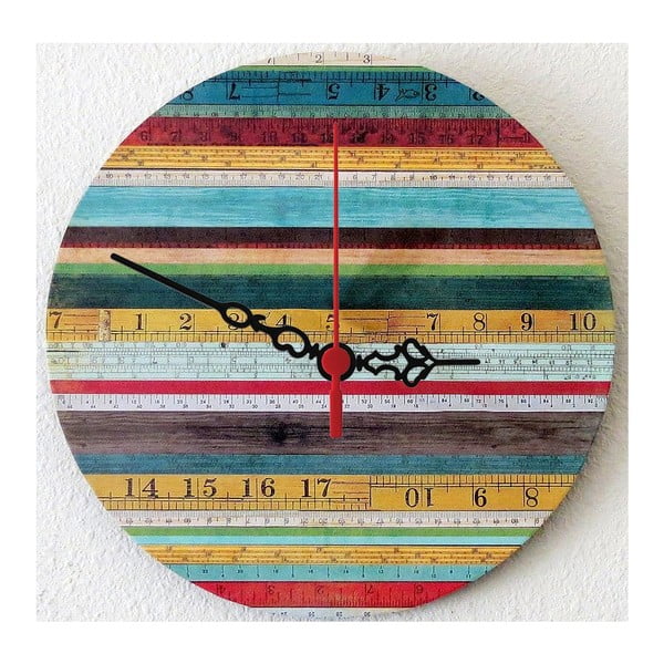Nástěnné hodiny Wooden Stripes, 30 cm