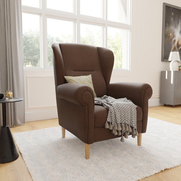 Tumepruun tugitool tiivakujuliste äärtega Swan – Ropez-image-3