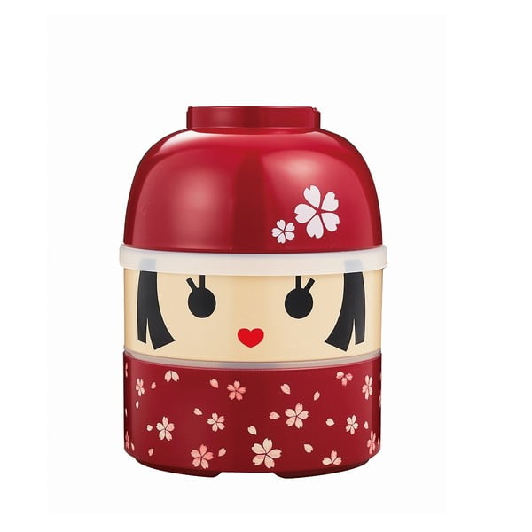 Dětský svačinový box Kokeshi Red, 850 ml