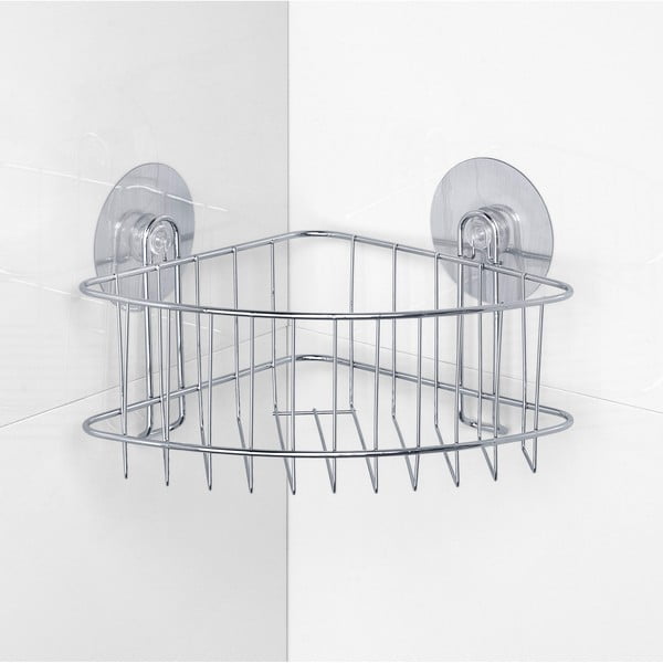 Samodržící rohová polička do sprchy Wenko Static-Loc-image-1