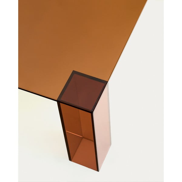 Pruun klaasist diivanilaud 85x85 cm Adularia - Kave Home-image-4