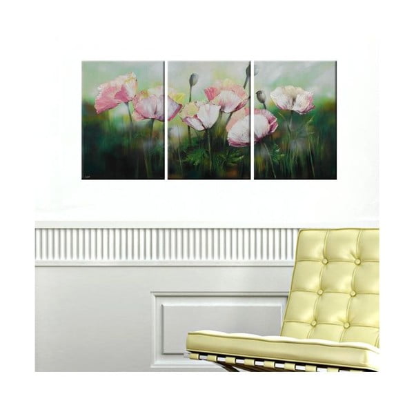 3dílný obraz Spring Flowers, 45x90 cm