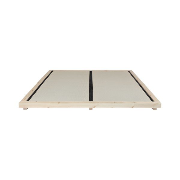 Dvoulůžková postel z borovicového dřeva s matrací a tatami Karup Design Dock Comfort Mat Natural Clear/Natural, 140 x 200 cm-image-3