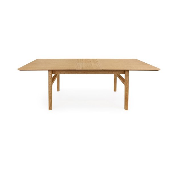 Kokkupandav tammespooniga söögilaud koos lisaplaadiga 90x180 cm Curved - Woodman-image-3