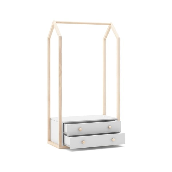 Valge avatud lastekapp 80x170 cm Esteban - Marckeric-image-3