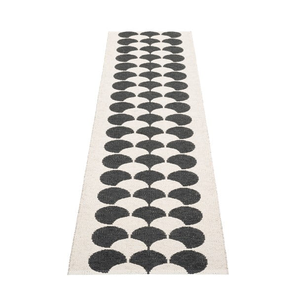 Must-kreem sise/välisvaip 70x250 cm Poppy Black Vanilla – Pappelina-image-2