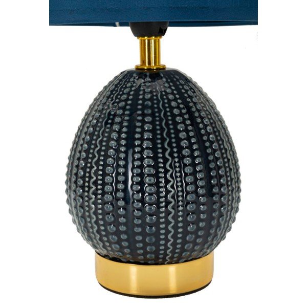 Sinine keraamiline laualamp tekstiilist varjuga (kõrgus 30,5 cm) Flavi - Mauro Ferretti-image-2