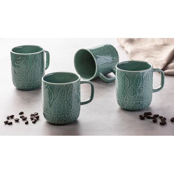 Türkiissinised portselanist tassid 400 ml komplektis Heath Jade - Ladelle-image-1