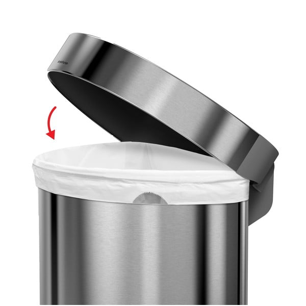 Roostevabast terasest pedaaliga prügikast 45 l - simplehuman-image-4