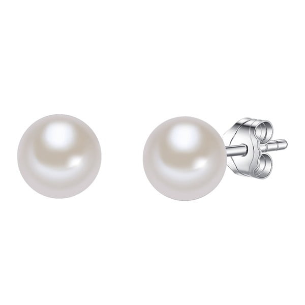 Náušnice s bílou perlou Chakra Pearls Liene