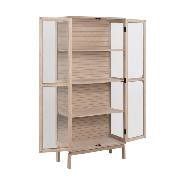 Vitriinkapp tammepuidust naturaalses värvitoonis 80x180 cm Linley - Actona-image-3