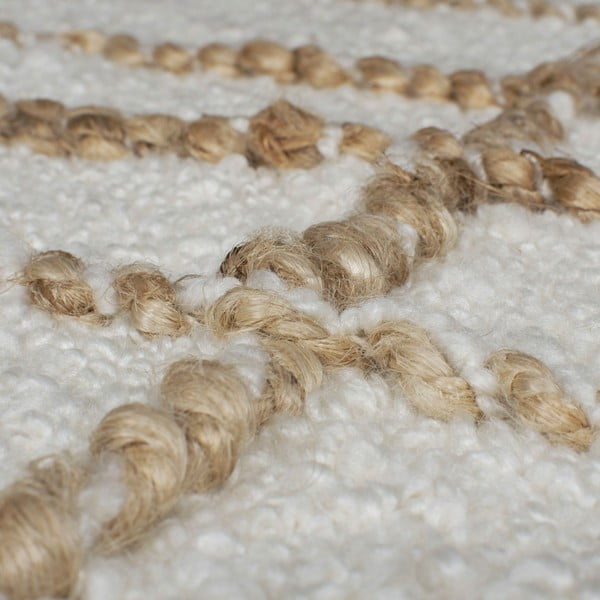 Kreem käsitsi kootud villasegu vaip 120x170 cm Astera Linear - Flair Rugs-image-3