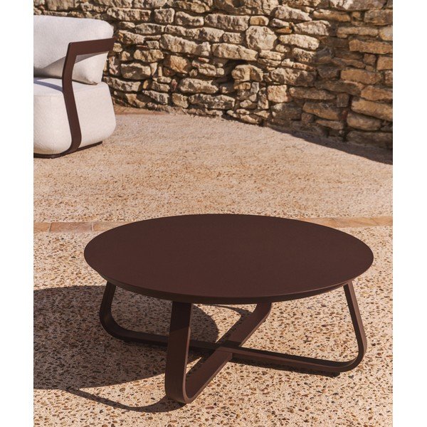 Metallist ümmargune aiakohvilaud ø 80 cm Tamaris - Kave Home-image-1