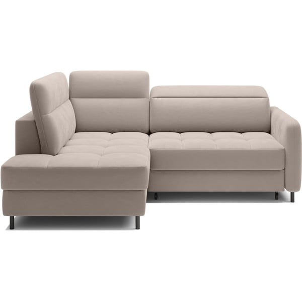 Helepruun sametist lahtikäiv/sahtliga nurgadiivan (vasak nurk/L-kujuline) Barea – ELTAP