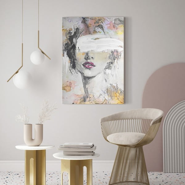 Käsitsi maalitud elementidega maal 70x100 cm Emily - Styler-image-1