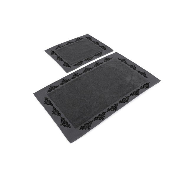 2 tumehallist puuvillast vannitoamattide komplekt Hobby Sapphire - Foutastic-image-3