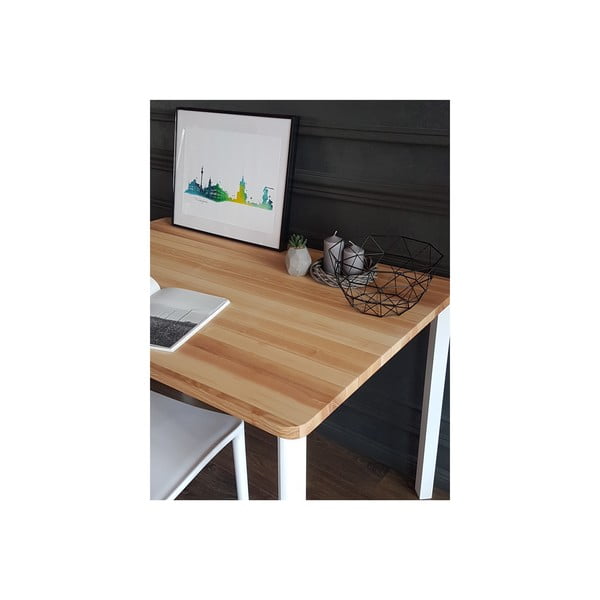 Valge ümarate jalgadega söögilaud TRIVENTI, 80 x 80 cm Triventi - Ragaba-image-1