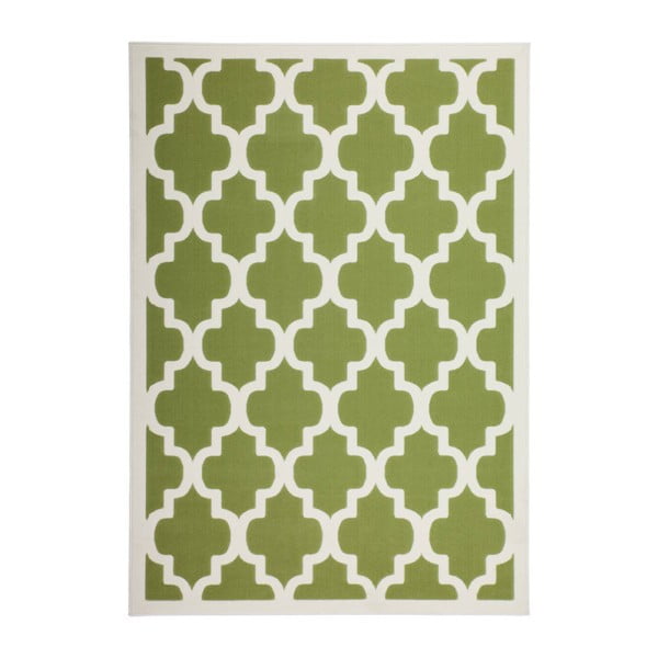 Zelený koberec Kayoom Maroc 2087 Grun, 80 x 150 cm