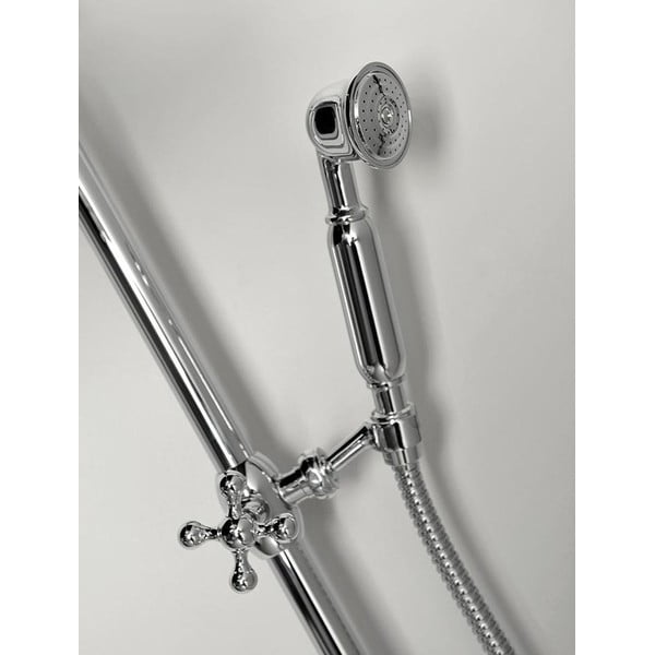 Läikiv hõbedane dušikomplekt koos pea- ja käsidušiga 142 cm Antea - Sapho-image-1