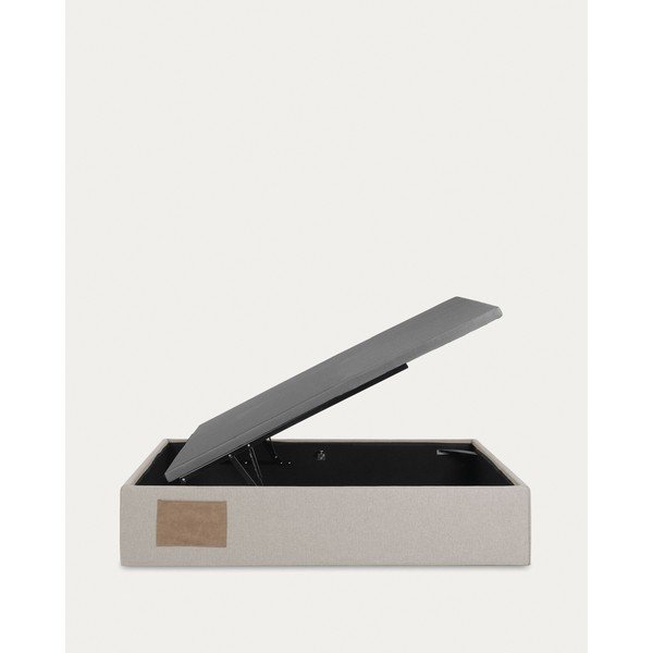 Beež polsterdatud üheinimesevoodi koos panipaigaga 90x190 cm Matters - Kave Home-image-3