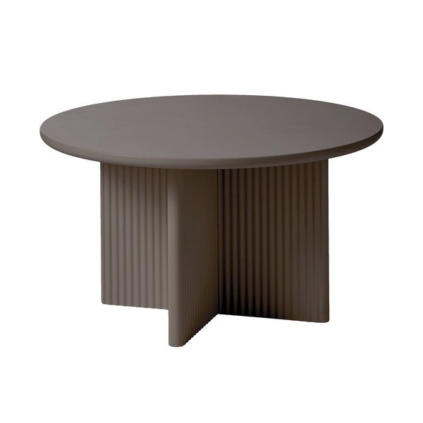 Taupe värvi ümmargune kohvilaud ø 80 cm Palma - Unique Furniture