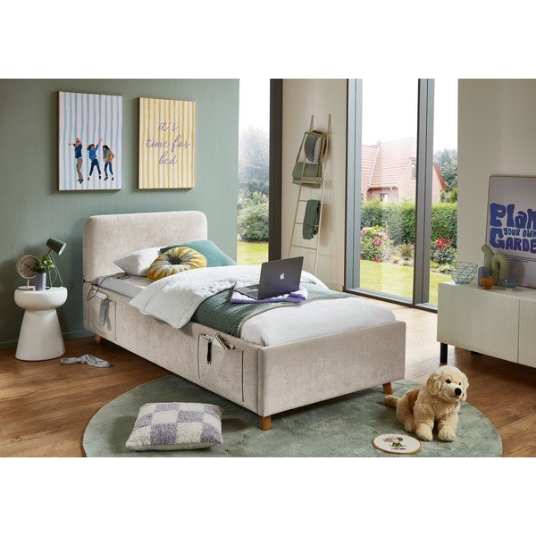 Beež lastevoodi ilma liistudeta 90x200 cm Cosy - Meise Möbel-image-1
