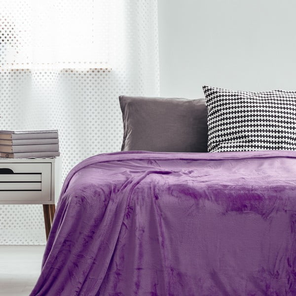 Fialová deka z mikrovlákna DecoKing Mic Nina, 70 x 150 cm-image-1