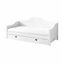 Valge männipuidust lastevoodi koos panipaiga ja lahtikäiva voodiga 90x200 cm AMORI - Vipack
